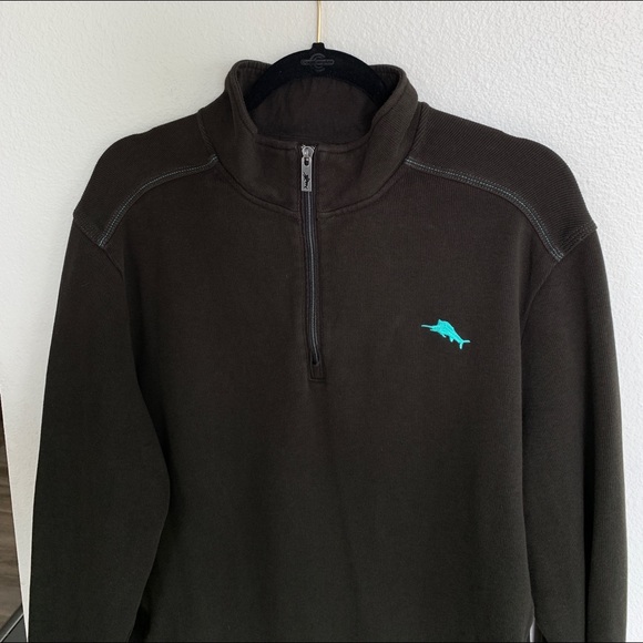 Tommy Bahama Quarter Zip / Half Zip Pullover - Picture 2 of 6